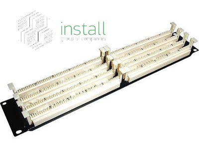 install Коммутационная панель 110, 19", 2U, 200 пар  НXL-4020-1B, рамка,крепление  в комплекте 34002