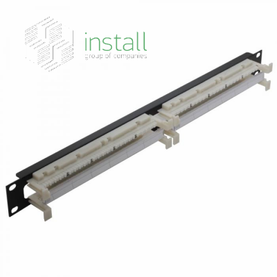 install Коммутационная панель 110, 19", 1U, 100 пар  НXL-4020-1A, конекторы,рамка,крепление  в комплекте 34001