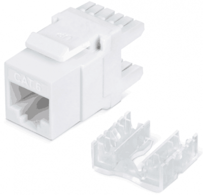 install Розеточный модуль UTP кат.5e 1 порт RJ45 тип Keystone, белый 32010